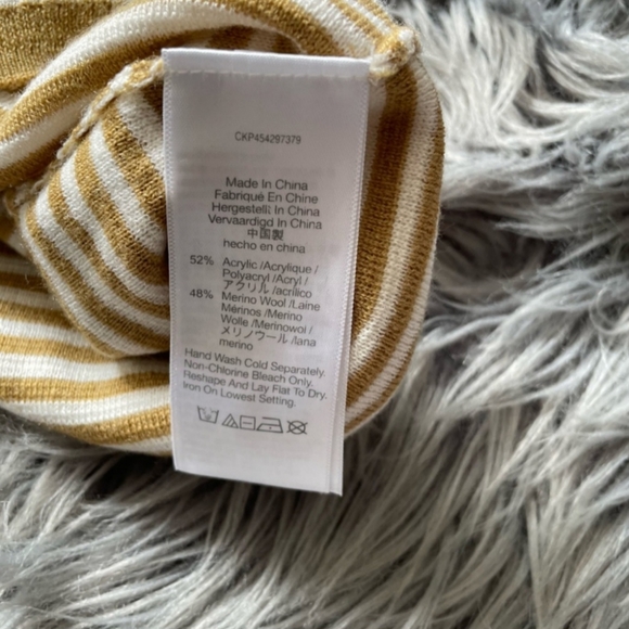 MADEWELL belhaven wool blend ruffle sweater tank in stripe - Picture 5 of 10